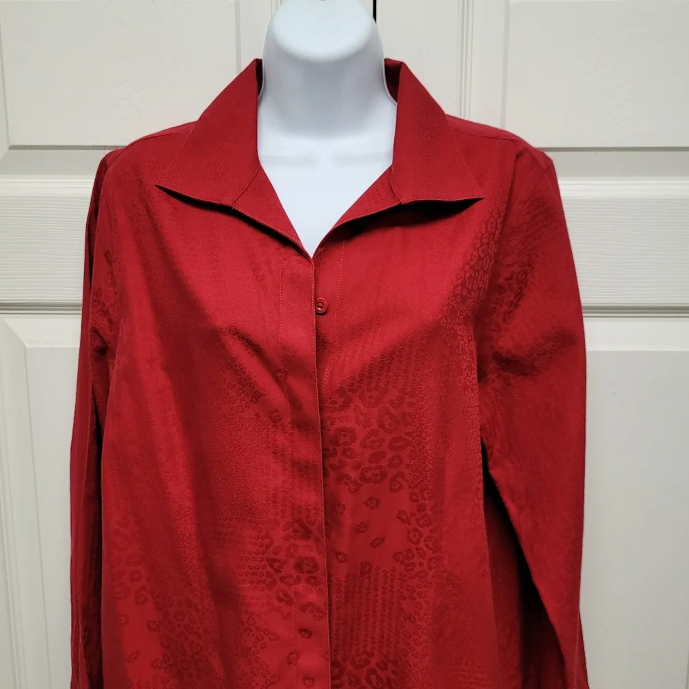 Chico's No-iron Long Sleeve Shirt/Jacket - Picture 4 of 12